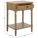 Desert Brown Wood 1-Drawer Cottage Accent Table