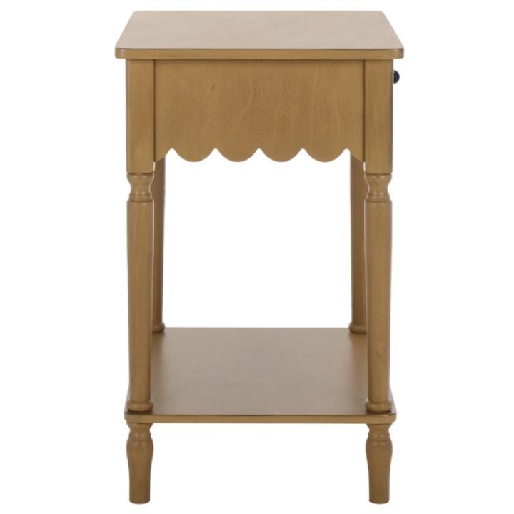 Desert Brown Wood 1-Drawer Cottage Accent Table
