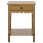 Desert Brown Wood 1-Drawer Cottage Accent Table