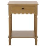 Desert Brown Wood 1-Drawer Cottage Accent Table