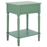 Green Wood 1-Drawer Cottage Accent Table