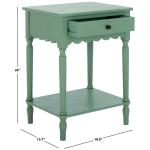 Green Wood 1-Drawer Cottage Accent Table