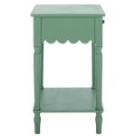 Green Wood 1-Drawer Cottage Accent Table