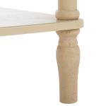 Scalloped Natural Wood Cottage Accent Table