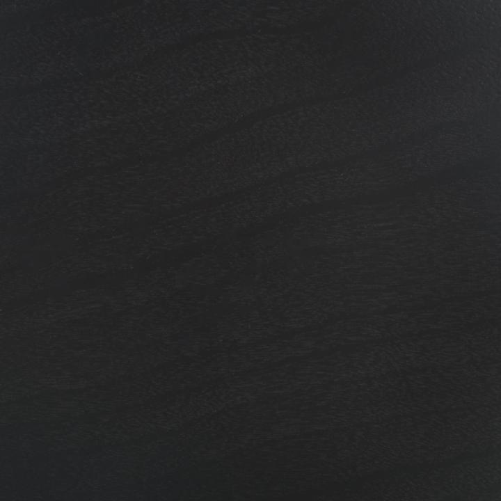 Scalloped Black Wood Cottage Accent Table