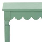 Scalloped Green Wood Cottage Accent Table