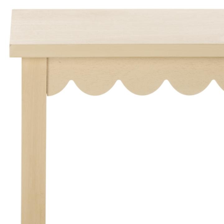 Natural Wood 2-Tier Cottage Accent Table