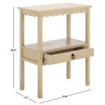 Natural Wood 2-Tier Cottage Accent Table