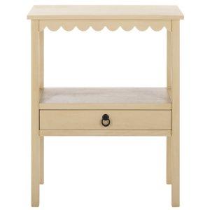 Natural Wood 2-Tier Cottage Accent Table