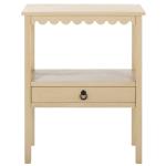 Natural Wood 2-Tier Cottage Accent Table