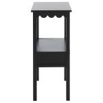 Black Wood 2-Tier Cottage Accent Table