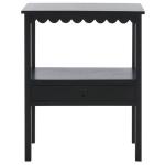 Black Wood 2-Tier Cottage Accent Table