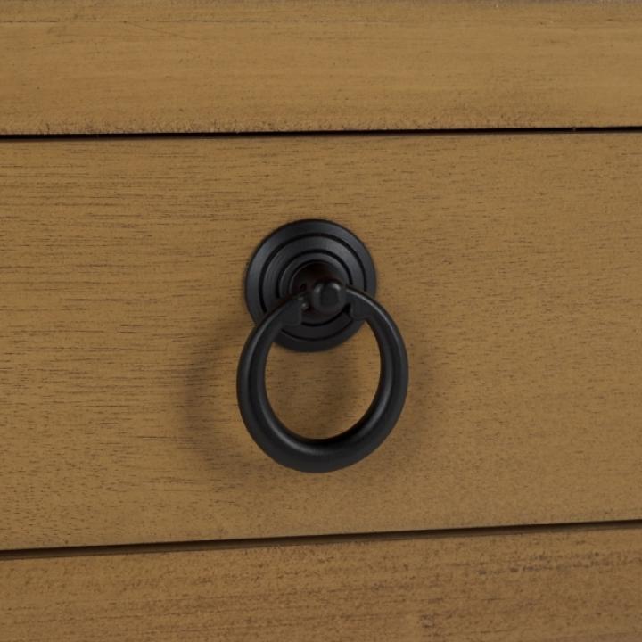 Brown Wood 2-Tier Cottage Accent Table