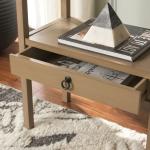 Brown Wood 2-Tier Cottage Accent Table
