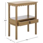 Brown Wood 2-Tier Cottage Accent Table