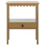 Brown Wood 2-Tier Cottage Accent Table