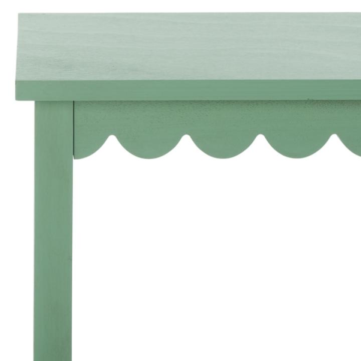 Green Wood 2-Tier Cottage Accent Table