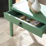 Green Wood 2-Tier Cottage Accent Table