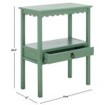 Green Wood 2-Tier Cottage Accent Table