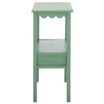 Green Wood 2-Tier Cottage Accent Table