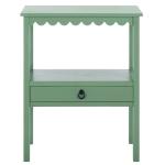 Green Wood 2-Tier Cottage Accent Table