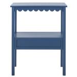 Blue Wood 2-Tier Cottage Accent Table