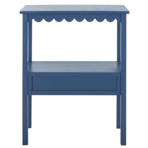 Blue Wood 2-Tier Cottage Accent Table