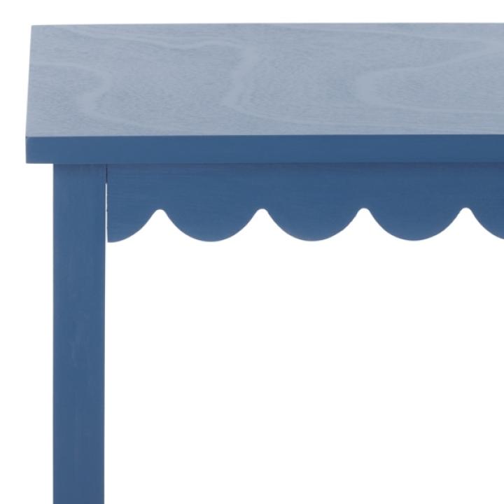 Blue Wood 2-Tier Cottage Accent Table