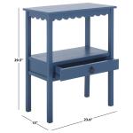 Blue Wood 2-Tier Cottage Accent Table