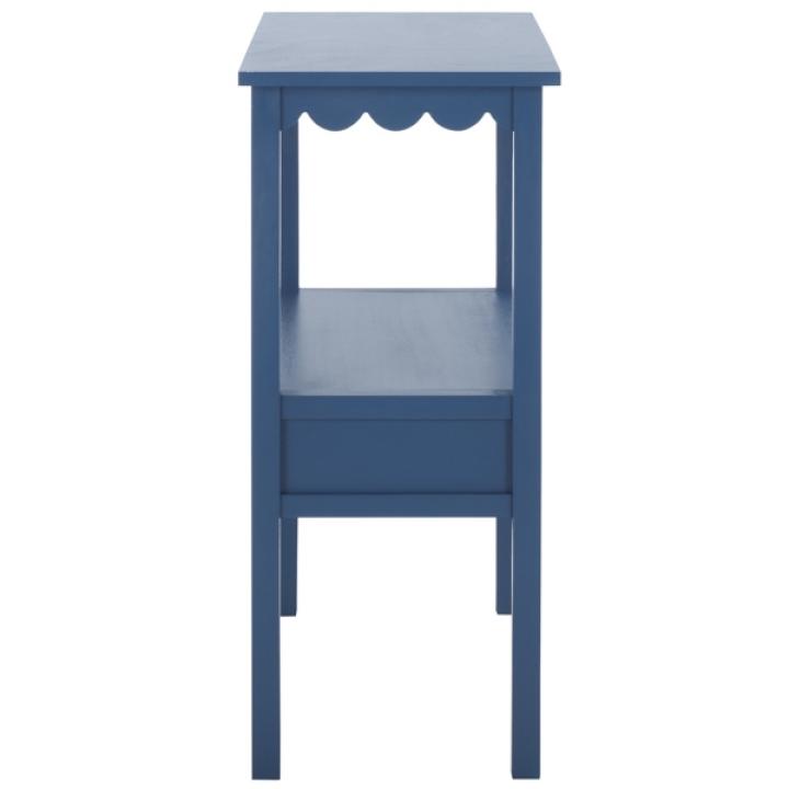 Blue Wood 2-Tier Cottage Accent Table