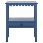 Blue Wood 2-Tier Cottage Accent Table