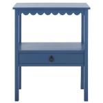 Blue Wood 2-Tier Cottage Accent Table