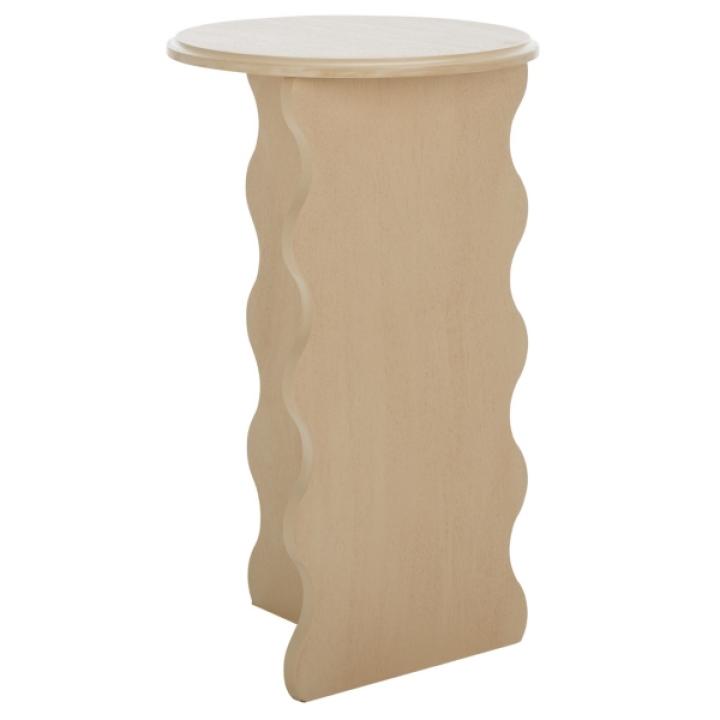 Natural Wood Dollie Accent Table
