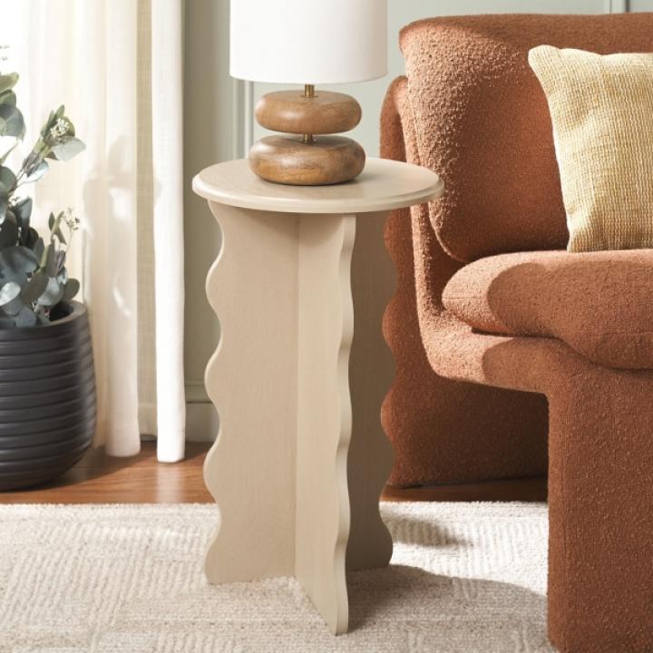 Natural Wood Dollie Accent Table