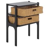 Dark Brown Woven 2-Drawer Rosa Accent Table