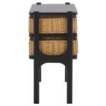 Dark Brown Woven 2-Drawer Rosa Accent Table