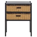 Dark Brown Woven 2-Drawer Rosa Accent Table