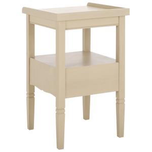 Beige Wood Single Drawer Adelaide End Table