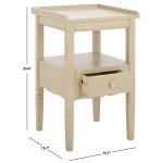 Beige Wood Single Drawer Adelaide End Table