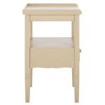 Beige Wood Single Drawer Adelaide End Table