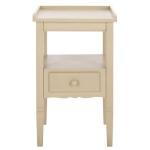 Beige Wood Single Drawer Adelaide End Table