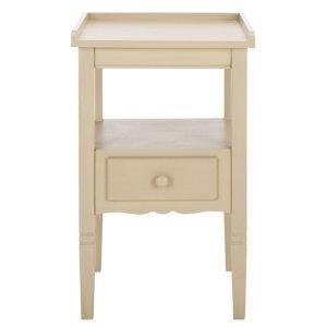 Beige Wood Single Drawer Adelaide End Table