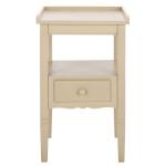 Beige Wood Single Drawer Adelaide End Table