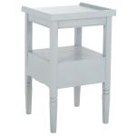 Sky Blue Wood Single Drawer Adelaide End Table