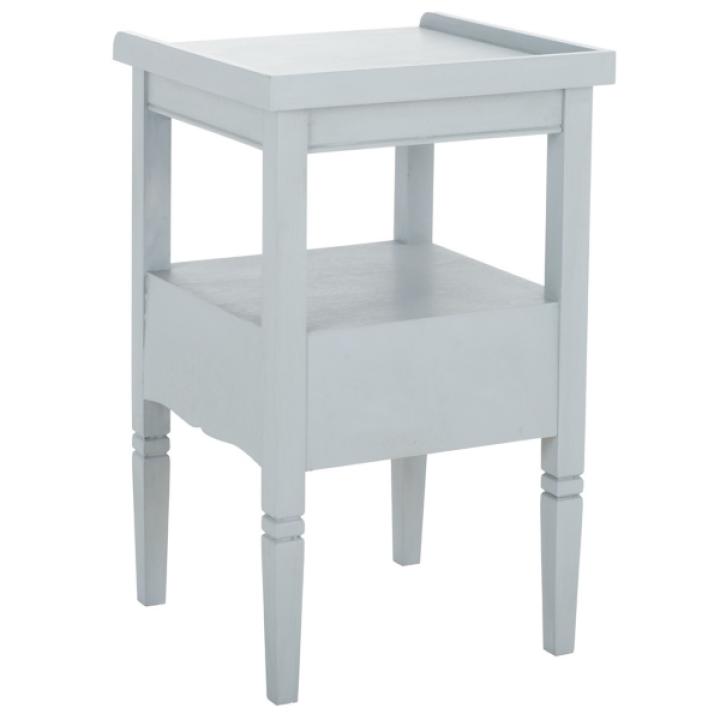 Sky Blue Wood Single Drawer Adelaide End Table