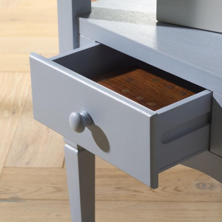 Sky Blue Wood Single Drawer Adelaide End Table