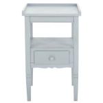 Sky Blue Wood Single Drawer Adelaide End Table