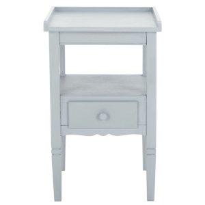 Sky Blue Wood Single Drawer Adelaide End Table