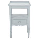 Sky Blue Wood Single Drawer Adelaide End Table