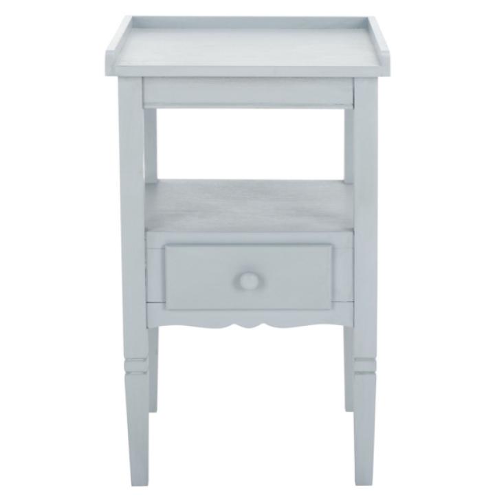 Sky Blue Wood Single Drawer Adelaide End Table